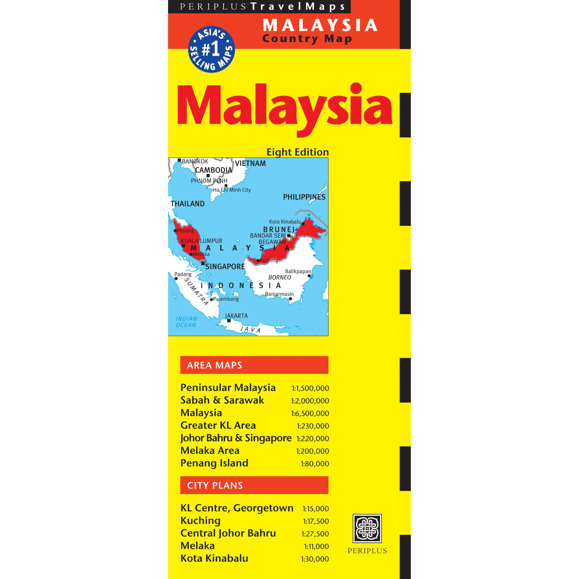 Malaysia Travel Map Eighth Edition (9780794608309) - Tuttle Publishing