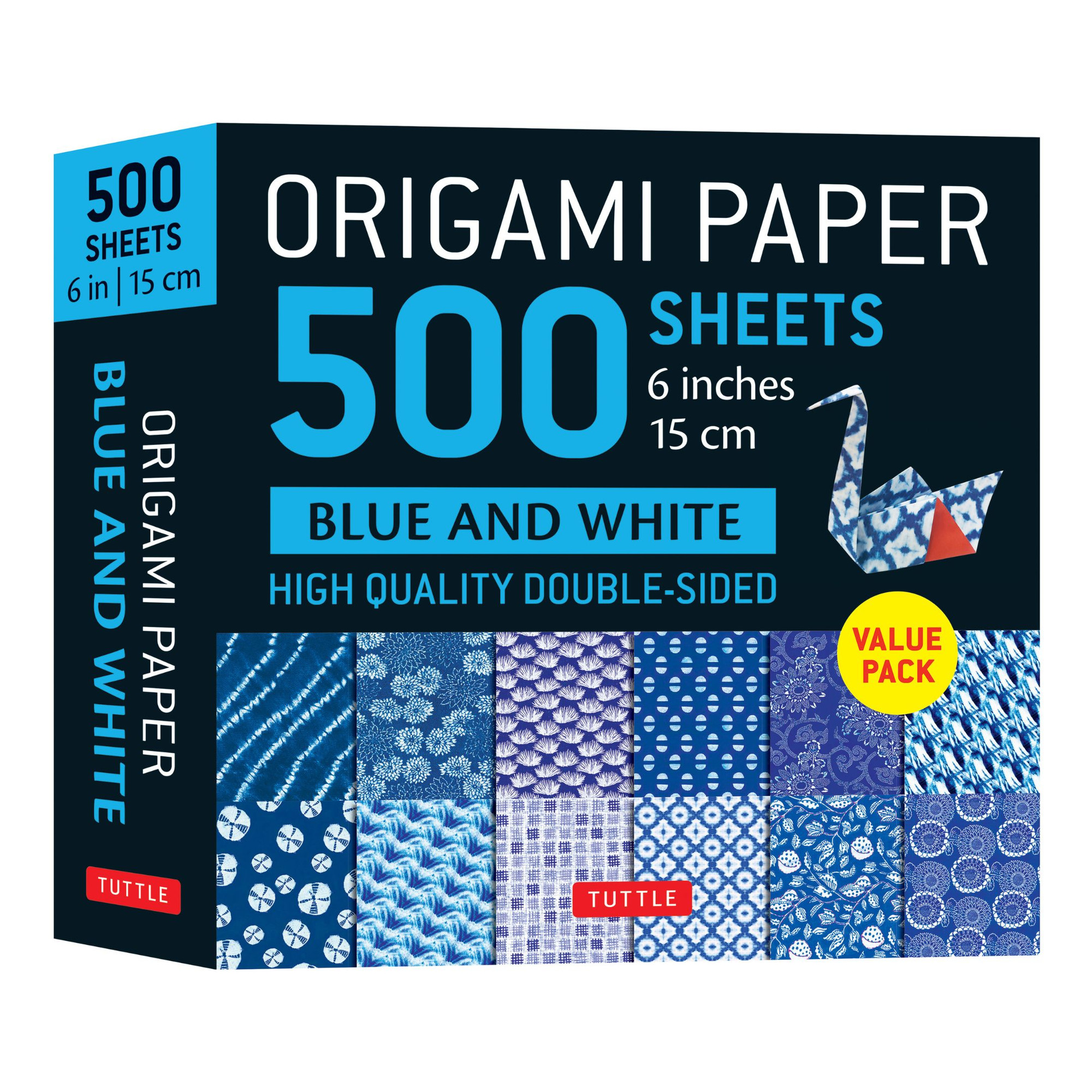 Origami Paper 500 sheets Blue & White 6
