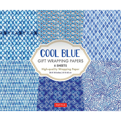 Cool Blue Gift Wrapping Papers - 6 sheets (9780804852210)