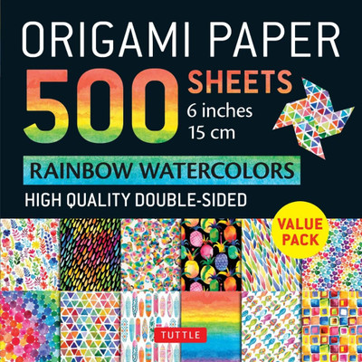 Origami Paper 500 sheets Rainbow Watercolors 6" (15 cm) (9780804854252)
