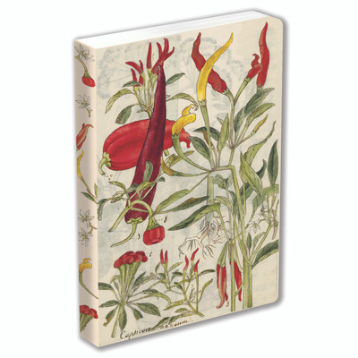 Chili Peppers & Shiso Leaves Blank Hardcover Journal (9780804856164)