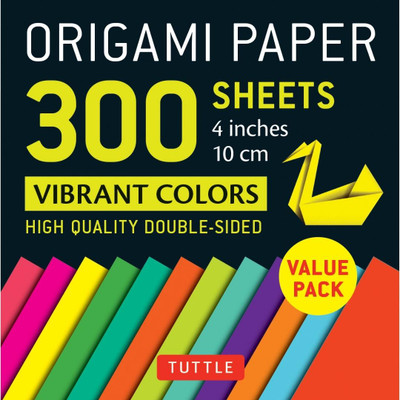 Origami Paper 300 sheets Vibrant Colors 4" (10 cm)(9780804856867)