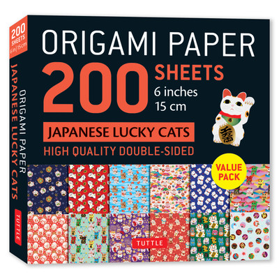 Origami Paper 200 sheets Origami Lucky Cats 6" (15 cm) (9780804860833)