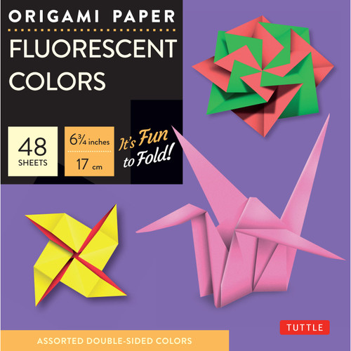 Origami Paper - Fluorescent Colors - 6 3/4" - 48 Sheets (9780804855891)