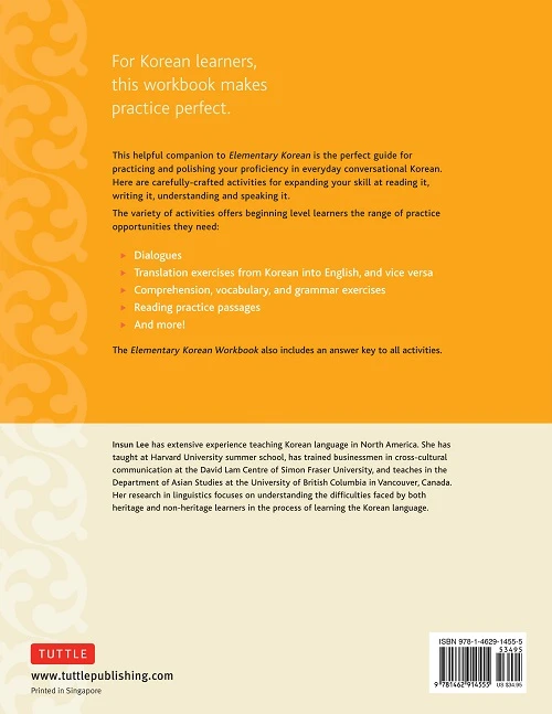 Elementary Korean Workbook (9780804845021)