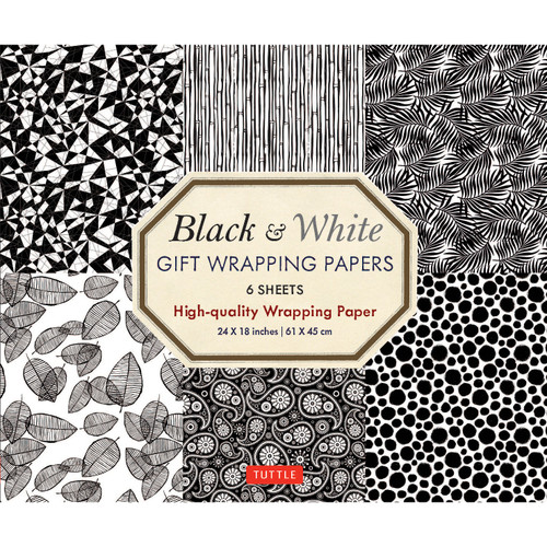 Black & White Gift Wrapping Papers - 6 sheets (9780804851169)