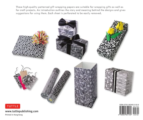 Black & White Gift Wrapping Papers - 6 sheets (9780804851169)