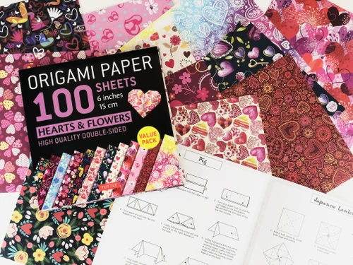 Origami Paper 100 sheets Hearts & Flowers 6" (15 cm) (9780804852456)