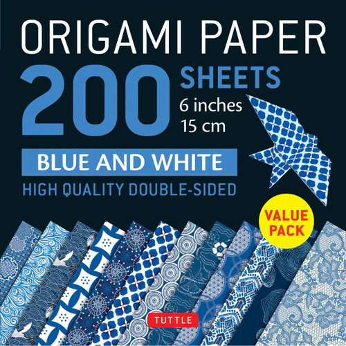 Origami Paper 200 sheets Blue and White Patterns 6" (15 cm) (9780804852371)