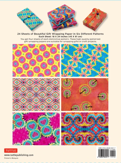Tie-Dye Gift Wrapping Paper - 24 sheets (9780804853217)