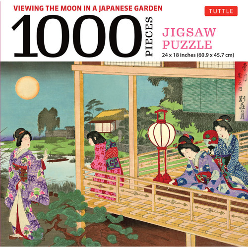 Viewing the Moon Japanese Garden- 1000 Piece Jigsaw Puzzle (9780804854306)