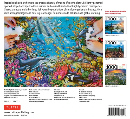 Tropical Coral Reef Marine Life - 1000 Piece Jigsaw Puzzle (9780804854719)