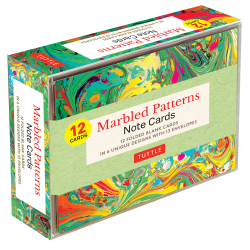 Marbled Patterns Note Cards - 12 Cards (9780804853521)