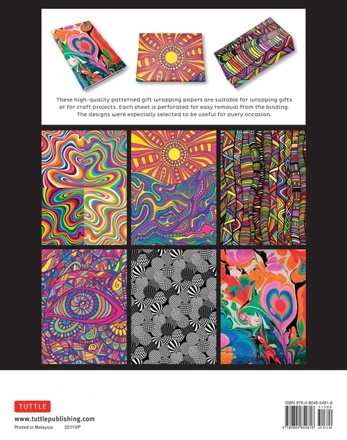 Psychedelic Patterns Gift Wrapping Papers - 12 sheets (9780804854818)