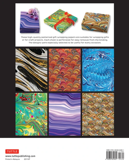 Marbled Patterns Gift Wrapping Papers - 12 sheets (9780804854801)