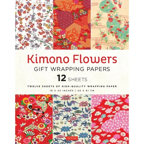 Kimono Flowers Gift Wrapping Papers - 12 sheets (9780804856850)