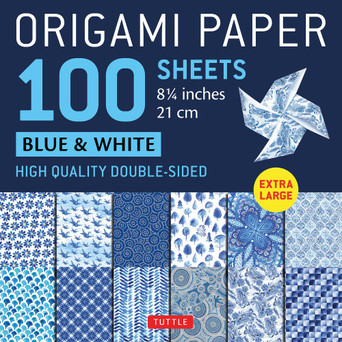 Origami Paper 100 sheets Blue & White 8 1/4" (21 cm) (9780804857024)