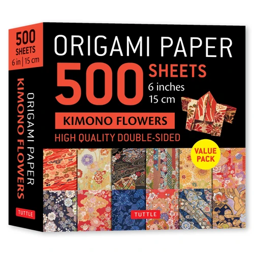 Origami Paper 500 sheets Kimono Flowers 6" (15 cm) (9780804857017)