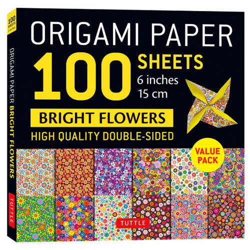 Origami Paper 100 Sheets Bright Flowers 6" (15 cm) (9780804857499)