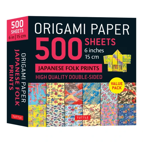 Origami Paper 500 sheets Japanese Folk Prints 6" (15 cm) (9780804858229)