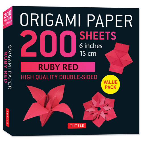 Origami Paper 200 sheets Ruby Red 6" (9780804858915)