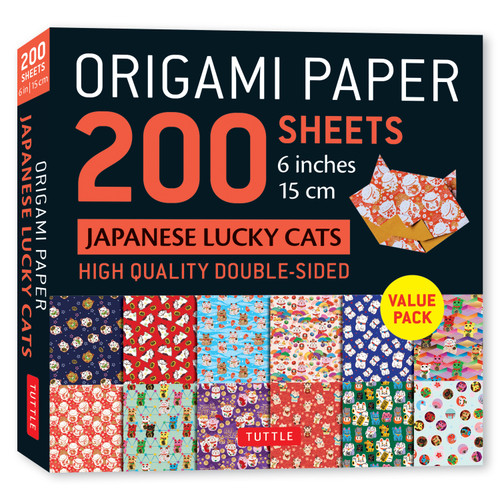Origami Paper 200 sheets Japanese Lucky Cats 6" (15 cm) (9780804860833)