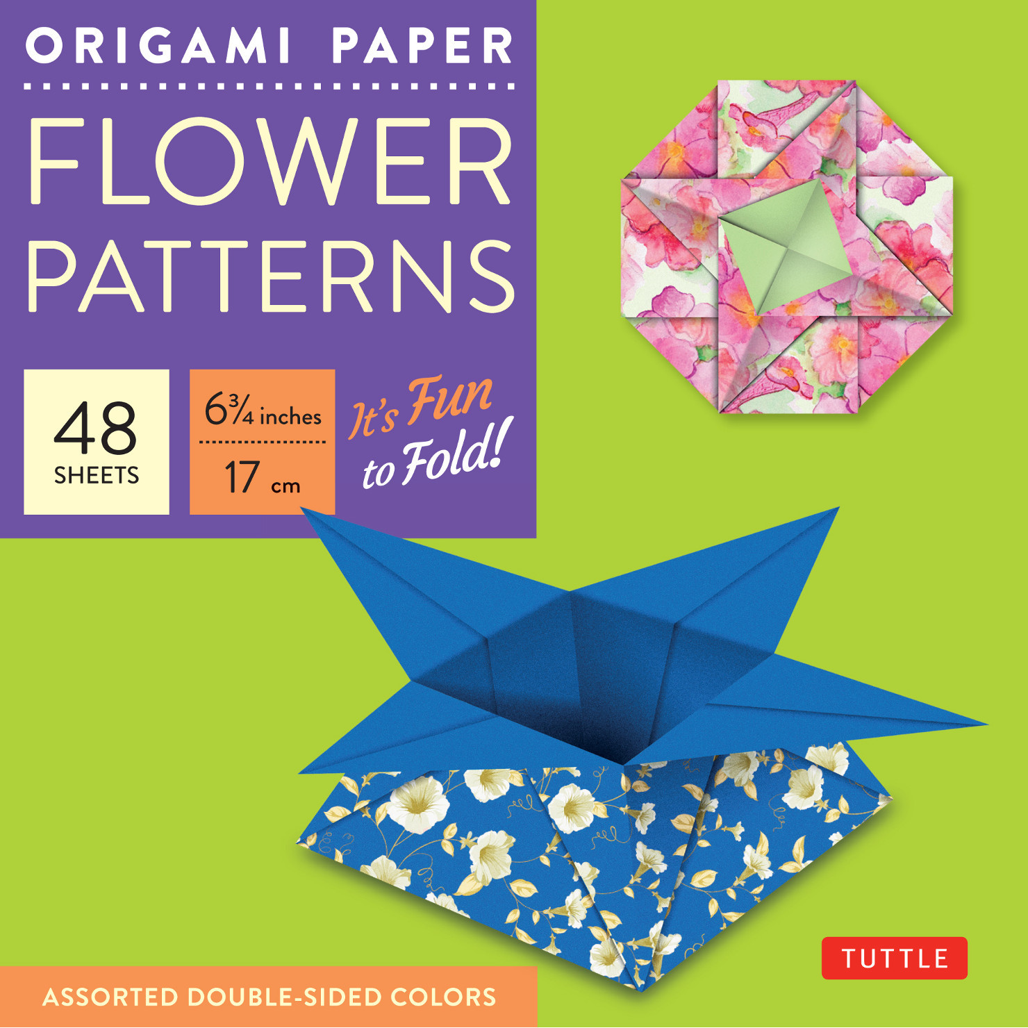 Origami Paper - Flower Patterns - 6 3/4