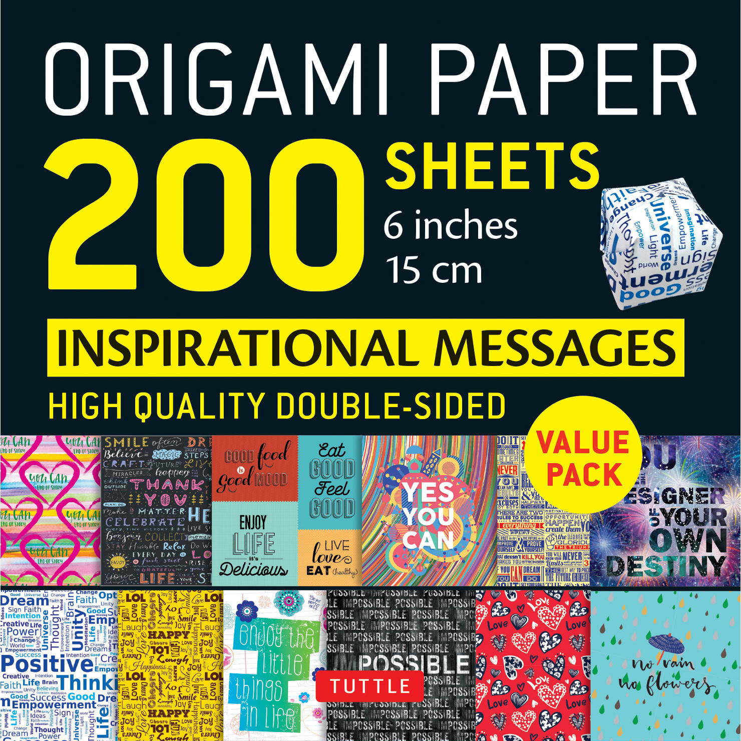 Origami Paper 200 sheets Inspirational Messages 6" (15 cm) (9780804852067)