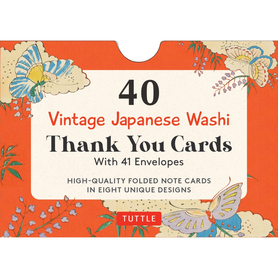 40 Thank You Cards in Vintage Japanese Washi Designs (9780804856614)