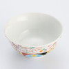 Kutani yaki porcelain Japanese Rice bowl Gohan Chawan Flower Moonnight Ginshu