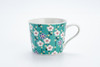 Kutani yaki porcelain Japanese Tea mug coffee cup Seiko Blue Ume Plum blossom
