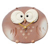 Shigaraki yaki ware Japan pottery Wall clock Flor Fukuro Owl shape Japan