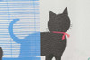 Noren Japanese hanging curtain Neko Cat Summer Melon 150x85cm from japan