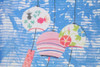 Noren Japanese hanging curtain Neko Cat Summer Melon 150x85cm from japan