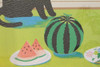 Noren Japanese hanging curtain Neko Cat Summer Melon 150x85cm from japan