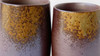 Pair Bizen yaki ware Yunomi Japanese pottery Green Tea Cup Goma style Tosho kiln