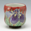Yunomi Kyo Kiyomizu yaki ware Hana tsudoi Japanese Green tea cup Iris Ayame