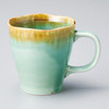 Mino ware Japanese pottery Mug Coffee Tea cup Hisui Emerald green glaze Japan