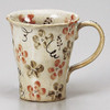 Mino ware Japanese pottery Mug Coffee Tea cupRed flower pattern Japan
