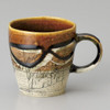 Mino ware Japanese pottery Mug Coffee Tea cupBrown glaze Yamaji Kokumon japan