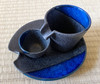 Guinomi Tokkuri Mino ware Japanese pottery Sake cup pot set Shizuru Black Blue