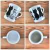Mino ware Japanese pottery Mug Coffee Tea cup Osuwari Neko Black cat Japan 400ml