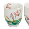 Pair Yunomi Kutani yaki ware Japanese green tea cup set Flower Hanamoyo Ikumi