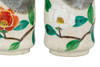 Pair Yunomi Kutani yaki ware Japanese green tea cup set Red WhiteTsubaki Japan