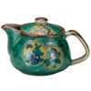 Kyusu Kutani yaki ware Japanese Green Tea pot Green Marumon pattern Japan