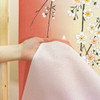 Noren Japanese Hanging Door curtain polyester 33x35' Weeping cherry Moon Pink