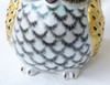 Fukuro Kutani yaki porcelain Japanese Owl Ornaments Kinsai gold glaze Japan