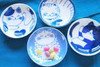 Mino Ware Japanese Small Plate Set Ceramic Cute Cats 3.94 x 0.8 Inches, Set of 4