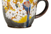 Kutani yaki ware Japanese Mug Coffee Tea Cup Yoshida-ya Yellow Cherry Bird
