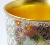 Kutani yaki ware Japanese Tea Coffee Mug cup Hanazume Inside Goldfoil Flower